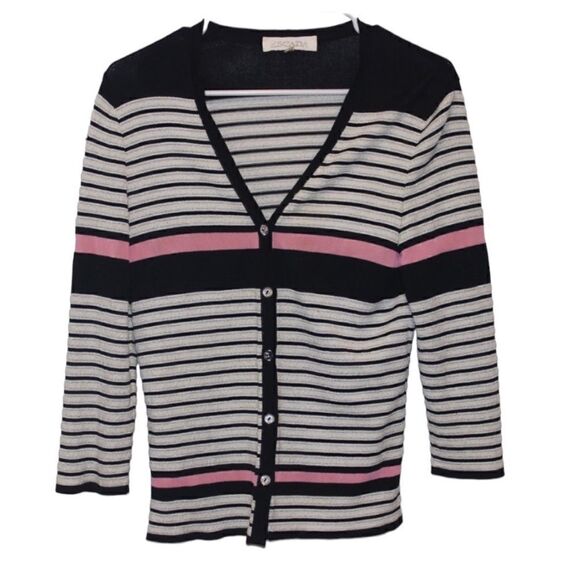Escada Striped Cardigan Sweater Women Size 34 (2 USA) - Picture 1 of 9